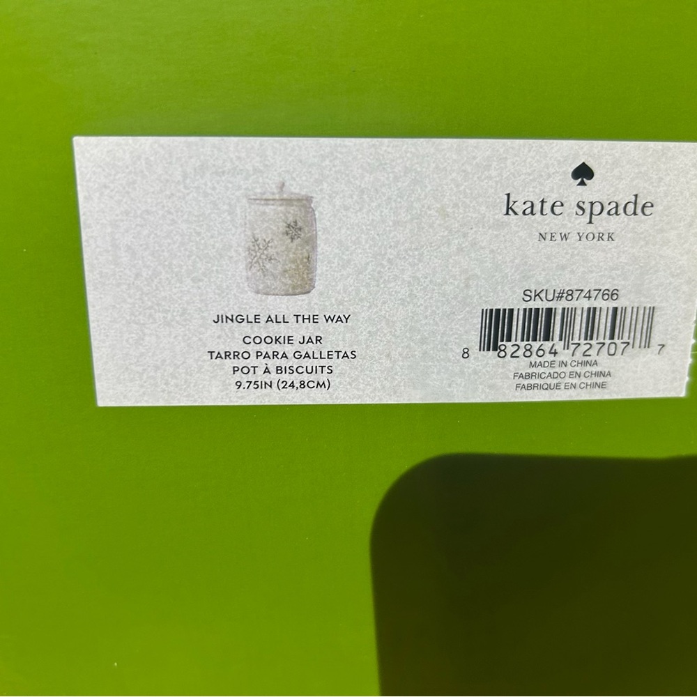 Kate Spade jingle all the way cookie jar NEW - Picture 3 of 3